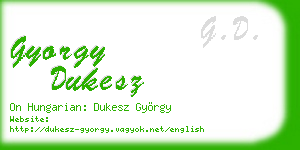 gyorgy dukesz business card